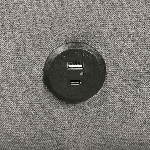 Aristide Futon Sofa Grey & Brown