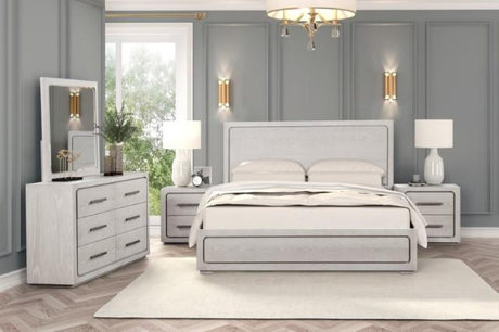 Crowthorne Bed White & Grey - Furniture World