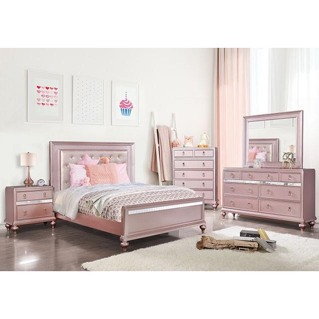 Ariston Rose Pink Full, Twin, & Queen Bed