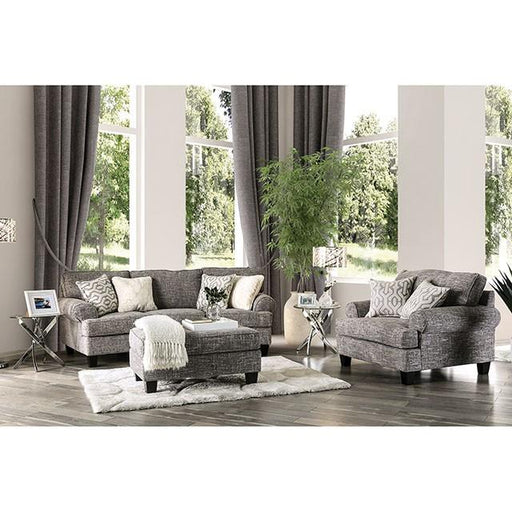 Pierpont Gray Ottoman - Furniture World