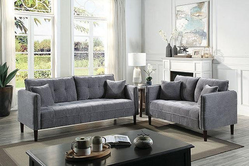 LYNDA Sofa w/ Pillows, Dark Gray - Furniture World