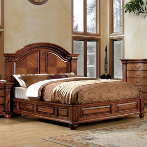 Bellagrand Antique Tobacco Oak Cal.King Bed - Furniture World