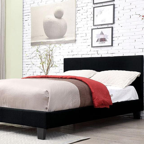 Sims Bed Grey & Black - Furniture World