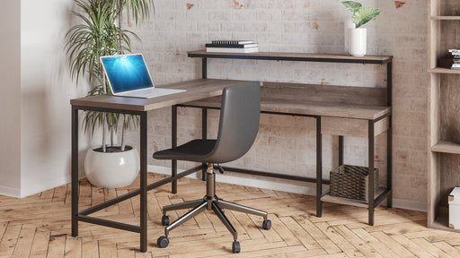 Arlenbry Home Office L-Desk with Storage - Furniture World