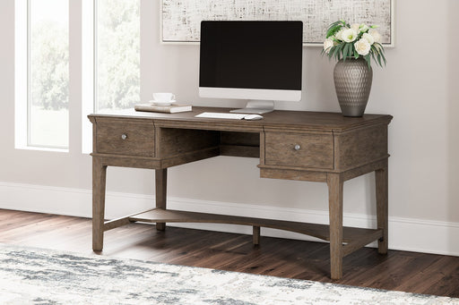 Janismore Home Office Storage Leg Desk - Furniture World