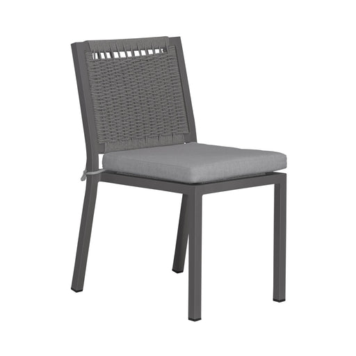 Plantation Key Outdoor Panel Back Side Chair - Granite - Furniture World
