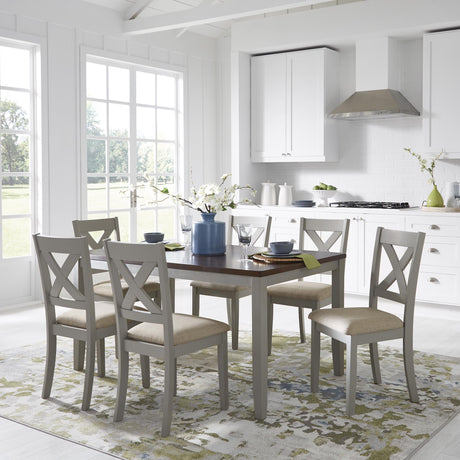 Thornton 7 Piece Rectangular Leg Table Set - Furniture World