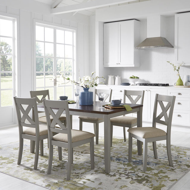 Thornton 7 Piece Rectangular Leg Table Set - Furniture World
