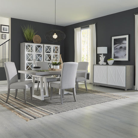 Palmetto Heights 5 Piece Double Pedestal Table Set - Furniture World