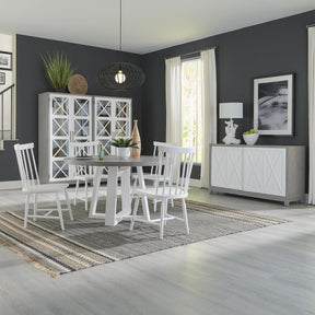 Palmetto Heights Opt 5 Piece Pedestal Table Set - Furniture World
