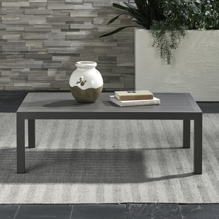 Plantation Key Outdoor Cocktail Table - Granite - Furniture World