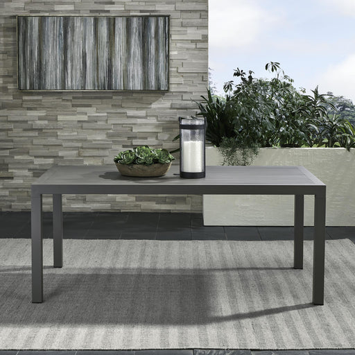 Plantation Key Outdoor Rectangular Leg Table - Granite - Furniture World