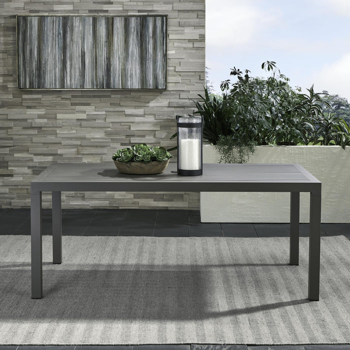 Plantation Key Outdoor Rectangular Leg Table - Granite - Furniture World