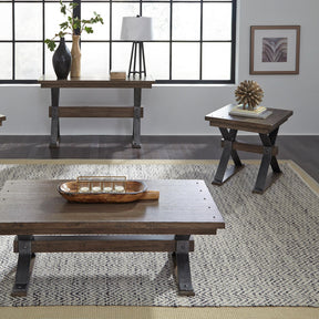 Sonoma Road 3 Piece Set (1-Cocktail 2-End Tables) - Furniture World