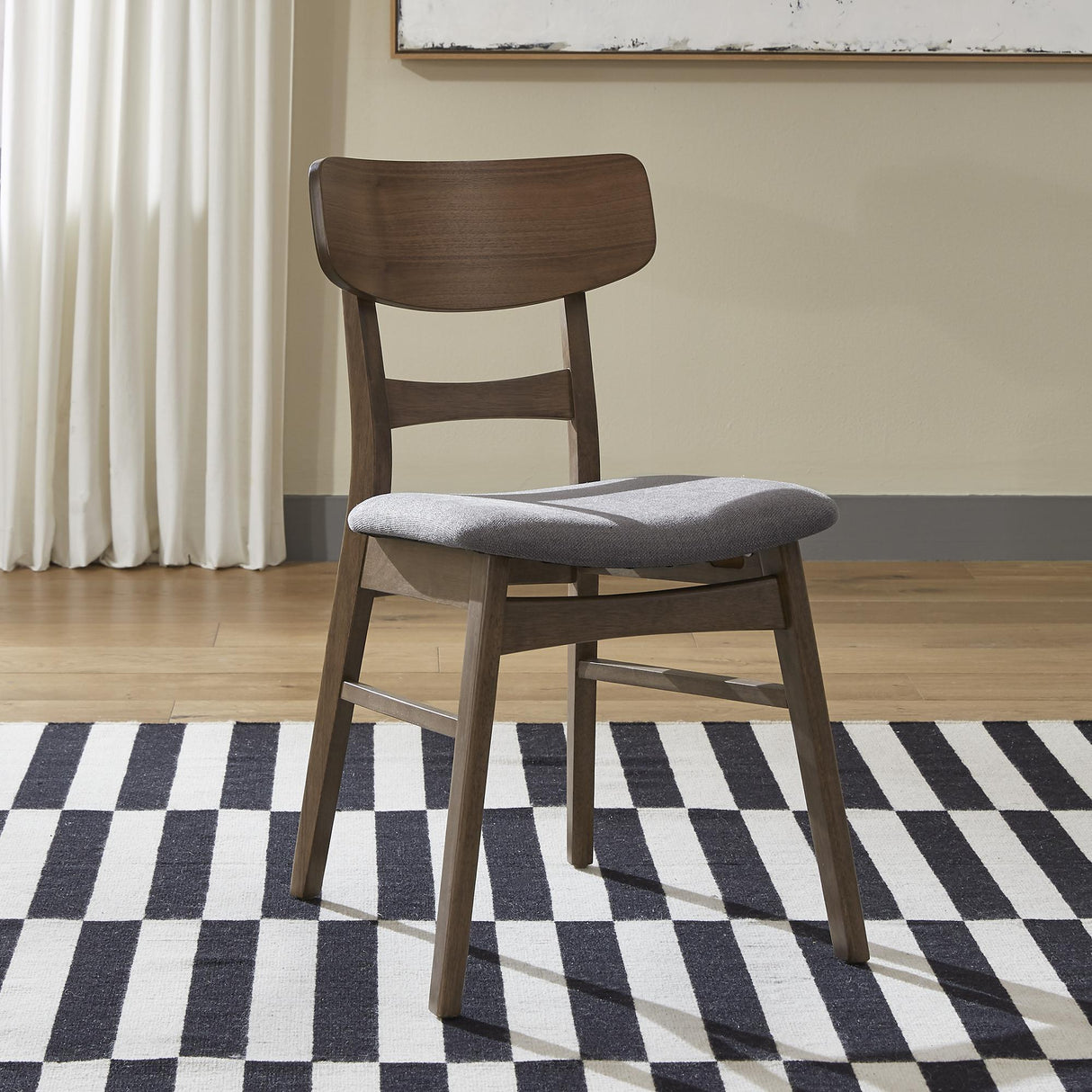 Space Savers Panel Back Side Chair- Grey (RTA) - Furniture World