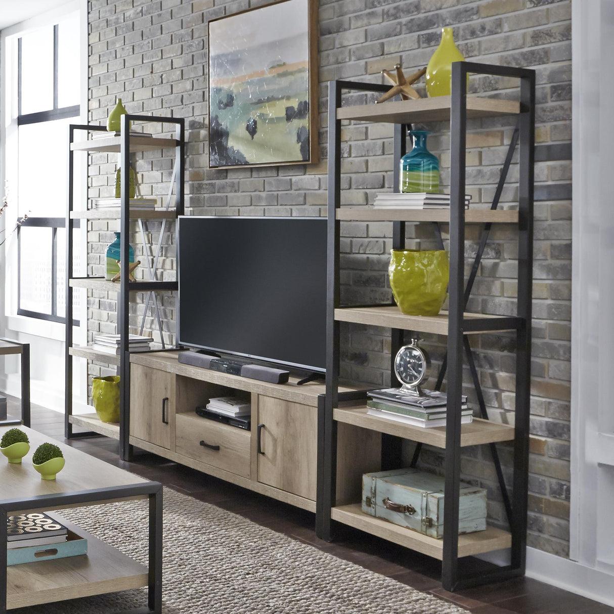 Sun Valley Opt Entertainment Center w Piers - Furniture World