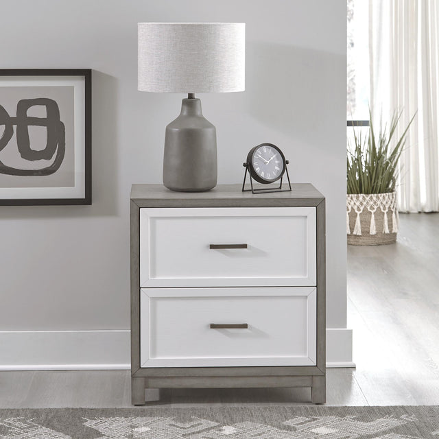 Palmetto Heights 2 Drawer Nightstand w/ Charging Station - Furniture World