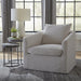Saxton Uph Swivel Accent Chair - Ivory - Furniture World