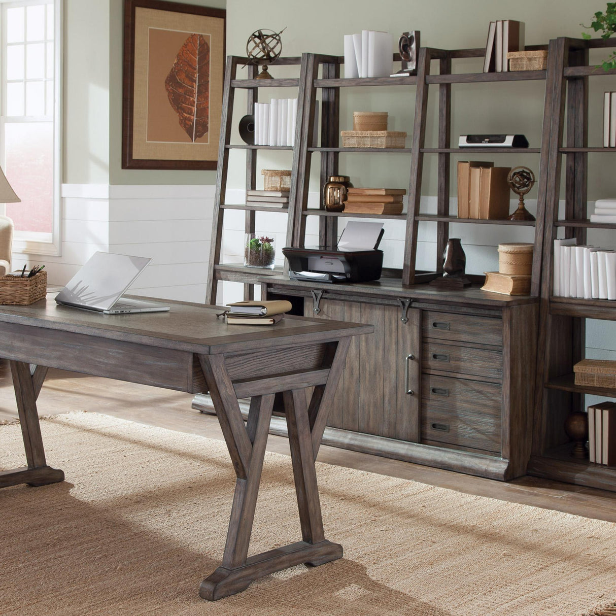 Stone Brook 5 Piece Desk - Furniture World