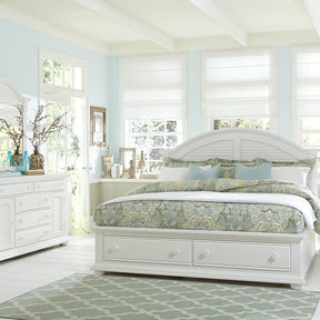 Summer House I Queen Storage Bed, Dresser & Mirror - Furniture World