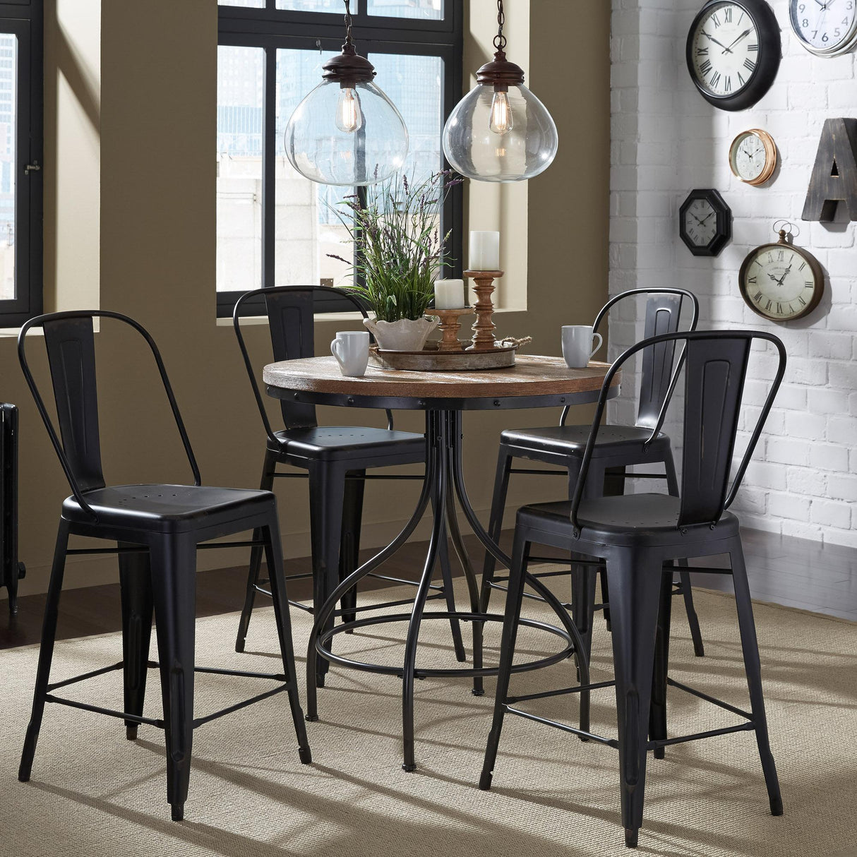 Vintage Series Opt 5 Piece Gathering Table Set - Furniture World