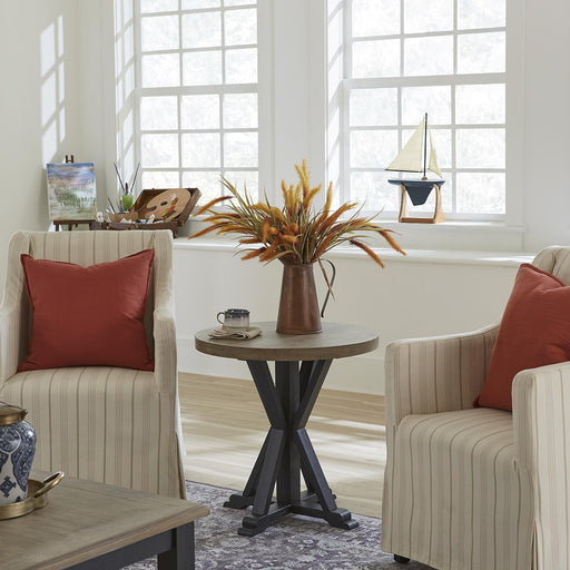 Summerville Round End Table- Navy - Furniture World