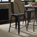 Vintage Series Bow Back Counter Chair - Black (RTA) - Furniture World