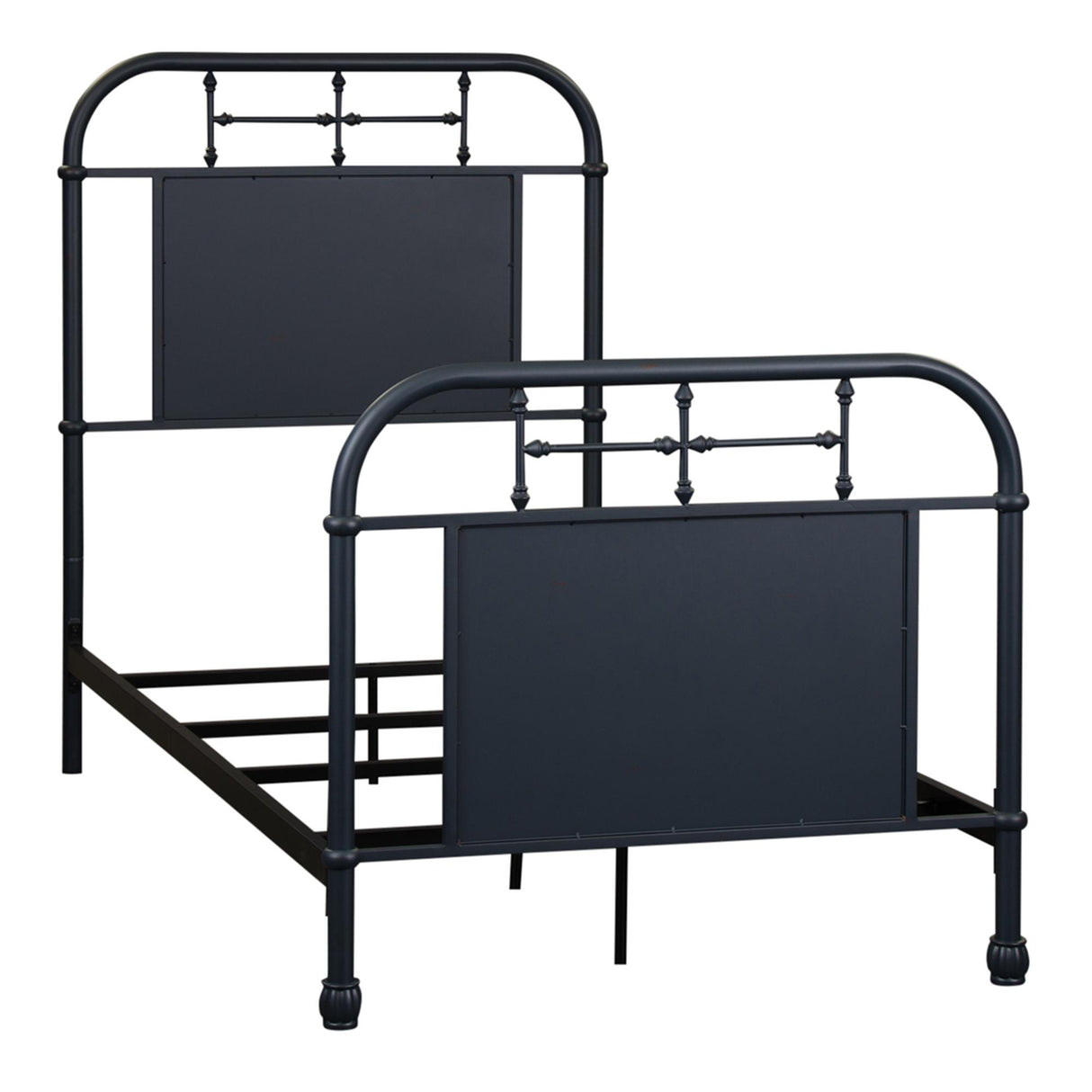 Vintage Series Twin Metal Bed - Navy - Furniture World