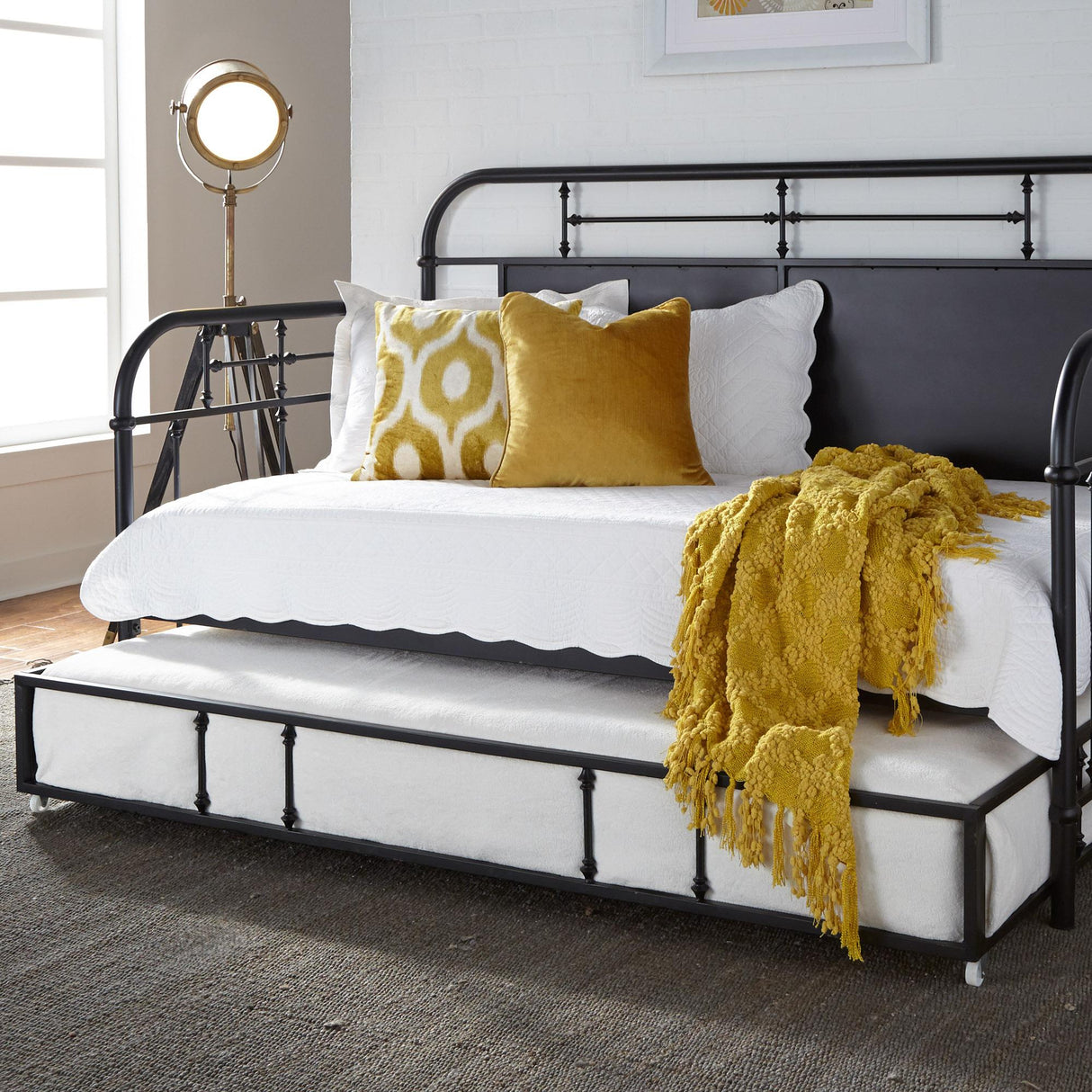 Vintage Series Twin Metal Trundle - Black - Furniture World