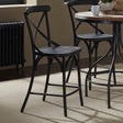 Vintage Series X Back Counter Chair - Black - Furniture World