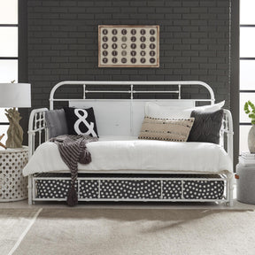 Vintage Series Twin Metal Trundle - Antique White - Furniture World