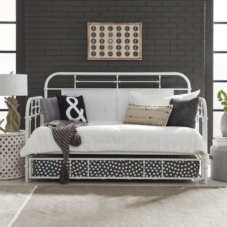 Vintage Series Twin Metal Trundle - Antique White - Furniture World