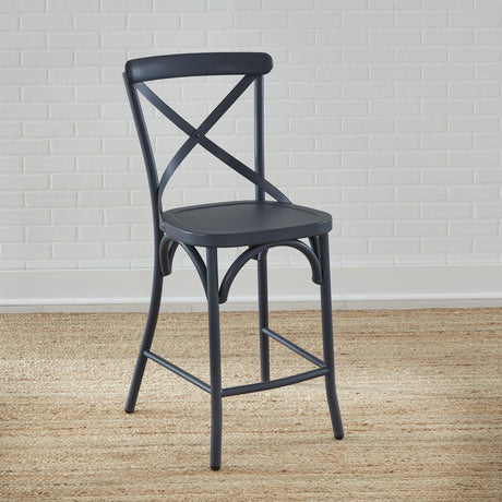 Vintage Series X Back Counter Chair- Navy - Furniture World