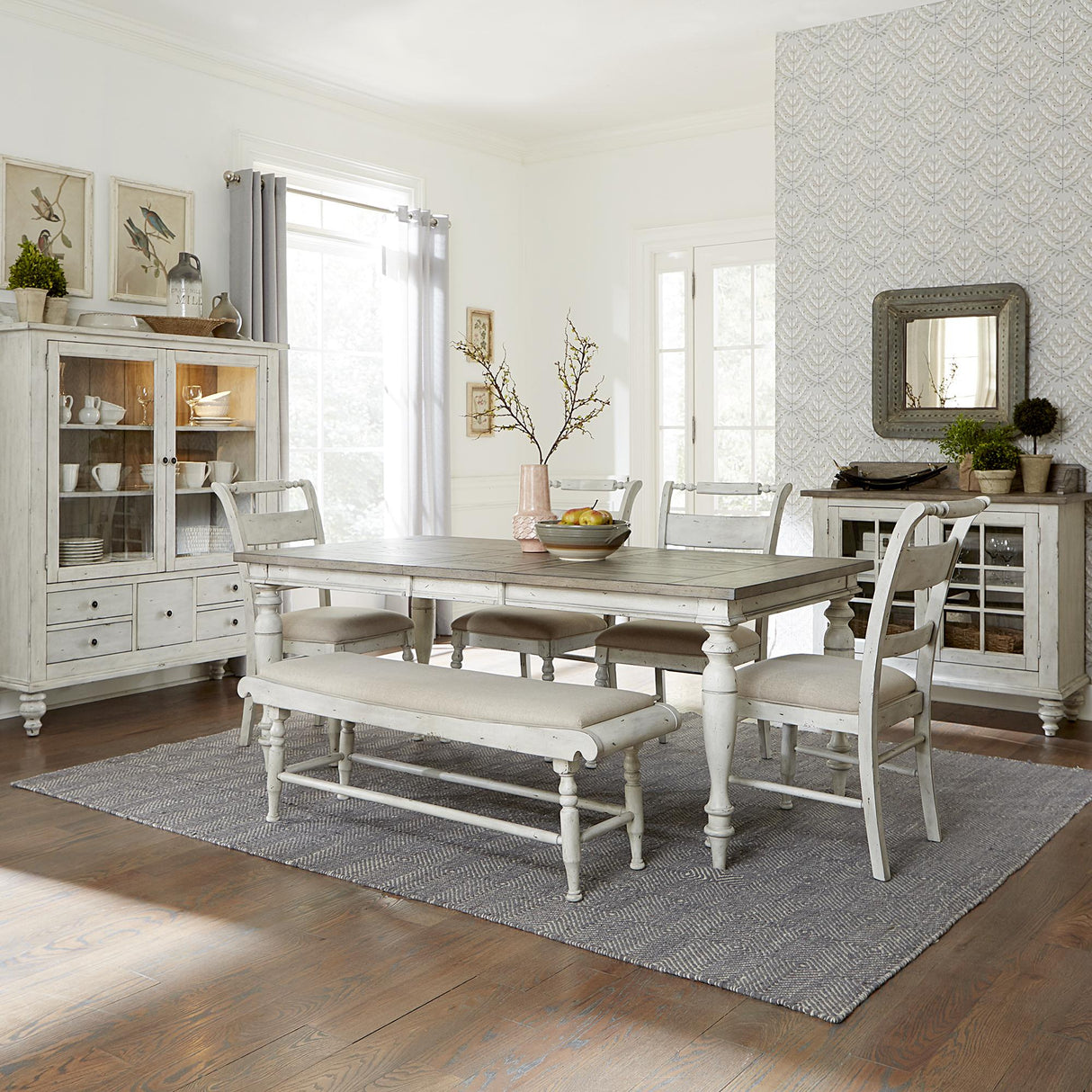 Whitney 6 Piece Rectangular Table Set - Furniture World