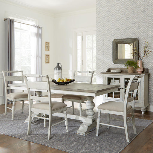 Whitney 5 Piece Trestle Table Set - Furniture World
