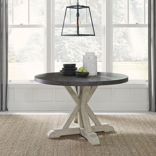 Willowrun Pedestal Table Set - Furniture World
