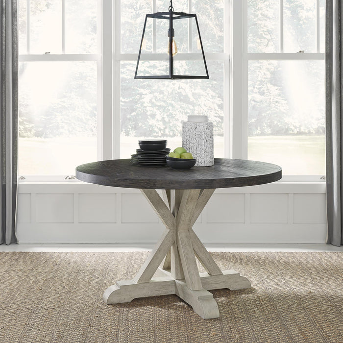 Willowrun Pedestal Table Set - Furniture World