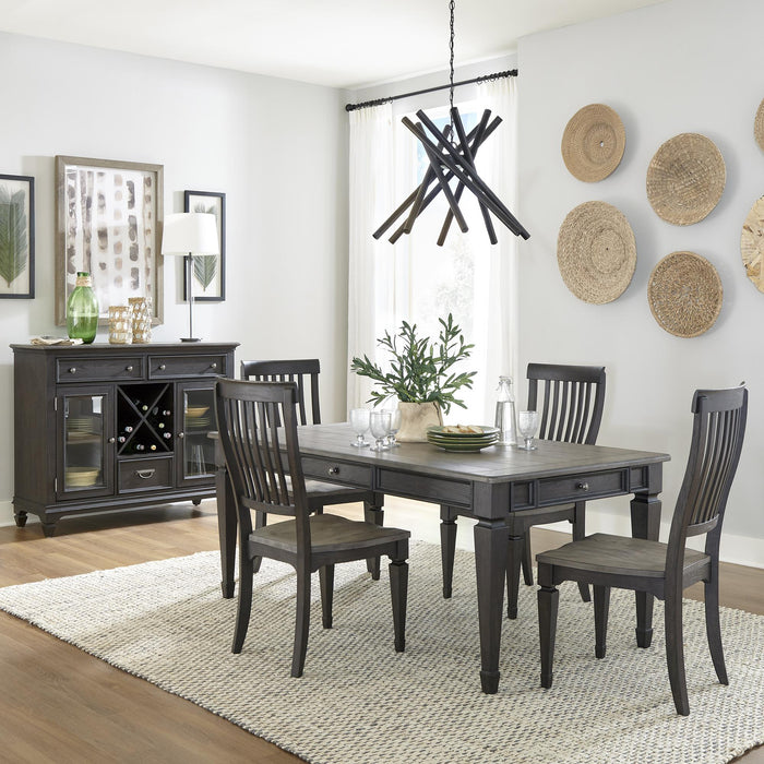 Allyson Park 5 Piece Rectangular Table Set - Furniture World