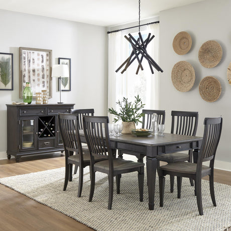Allyson Park 7 Piece Rectangular Table Set - Furniture World
