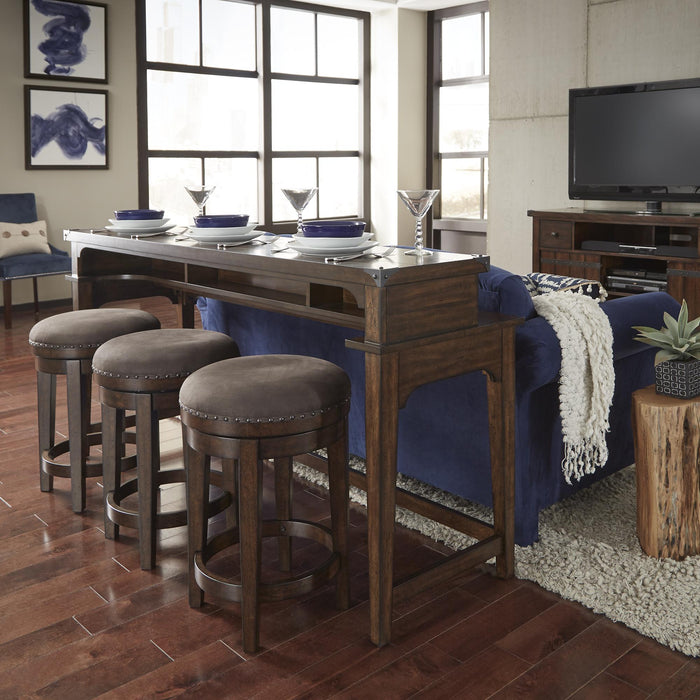 Aspen Skies 4 Piece Console Set (1-Console 3-Stools) - Furniture World