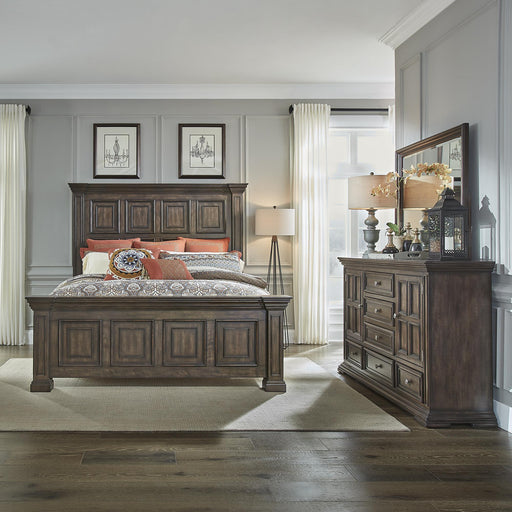Big Valley King California Panel Bed, Dresser & Mirror - Furniture World