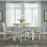 Lindsey Farm 5 Piece Trestle Table Set - Furniture World