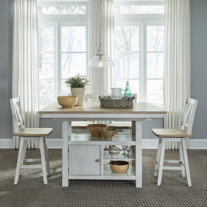 Lindsey Farm 5 Piece Gathering Table Set - Furniture World