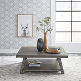 Modern Farmhouse Oversized Square Cocktail Table - Furniture World