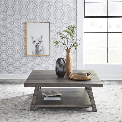 Modern Farmhouse Oversized Square Cocktail Table - Furniture World