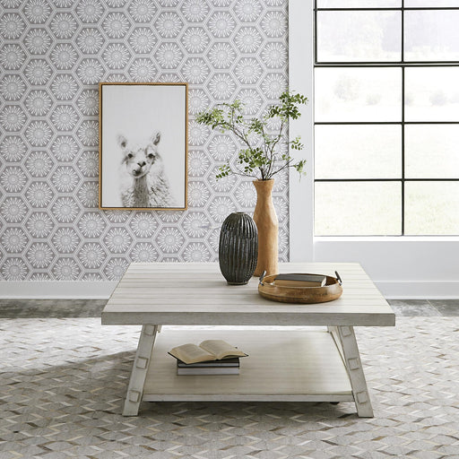 Modern Farmhouse Oversized Square Cocktail Table - Furniture World