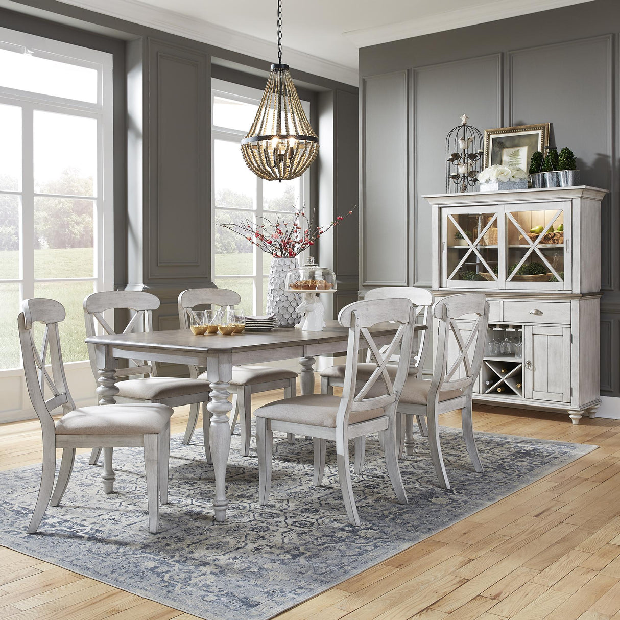 Ocean Isle 7 Piece Rectangular Table Set - Furniture World