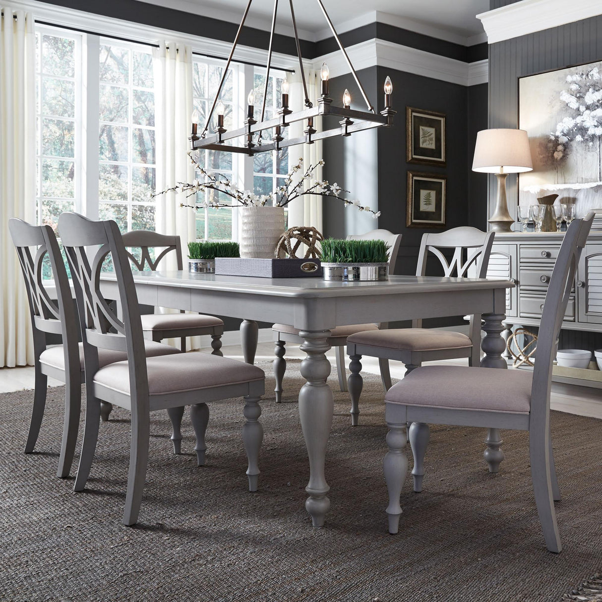 Summer House 7 Piece Rectangular Table Set - Furniture World