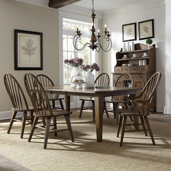 Hearthstone Ridge 7 Piece Rectangular Table Set - Furniture World