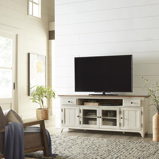 Farmhouse Reimagined Entertainment TV Stand - Furniture World